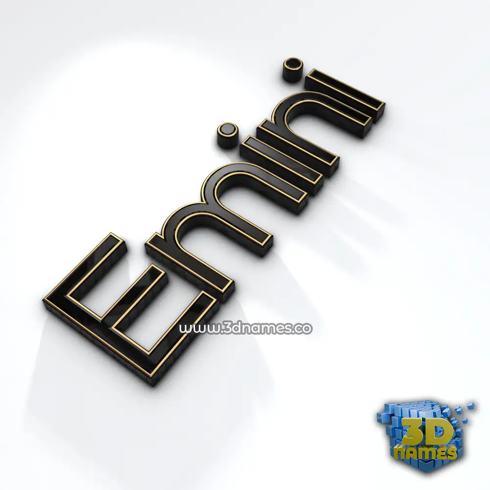 emini in Black'n'White style - 3D name wallpaper