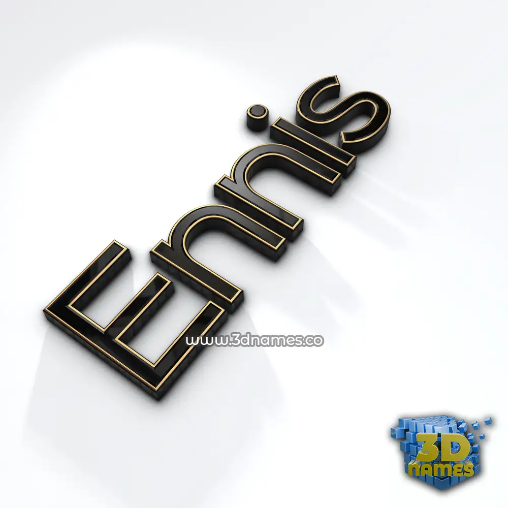ennis in Black'n'White style - 3D name wallpaper