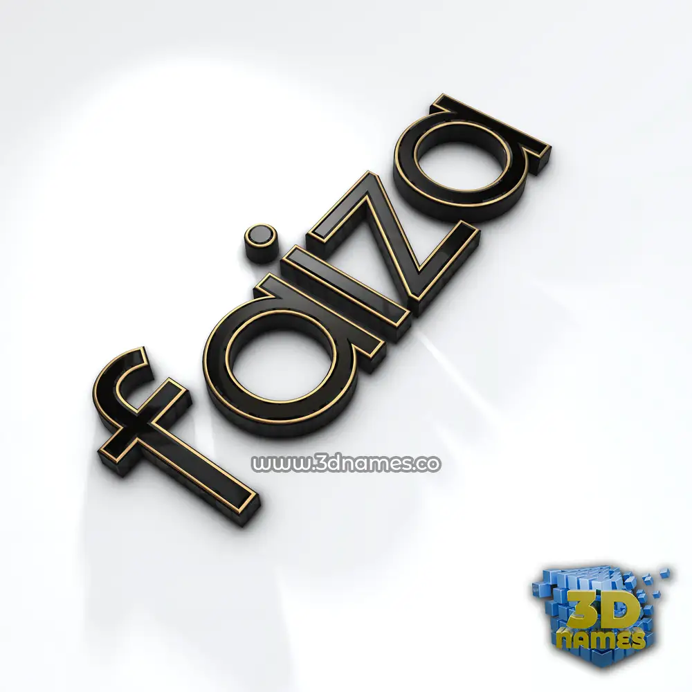 faiza in Black'n'White style - 3D name wallpaper