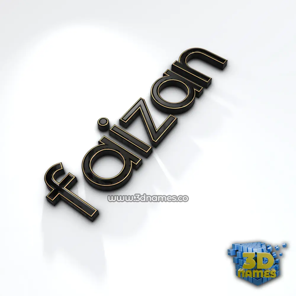 faizan in Black'n'White style - 3D name wallpaper