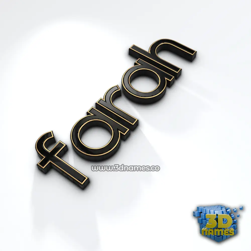 farah in Black'n'White style - 3D name wallpaper