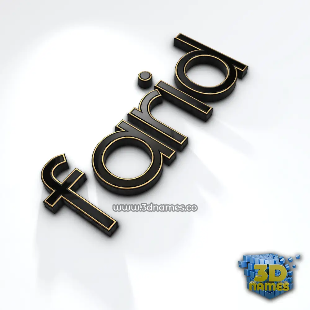 farid in Black'n'White style - 3D name wallpaper