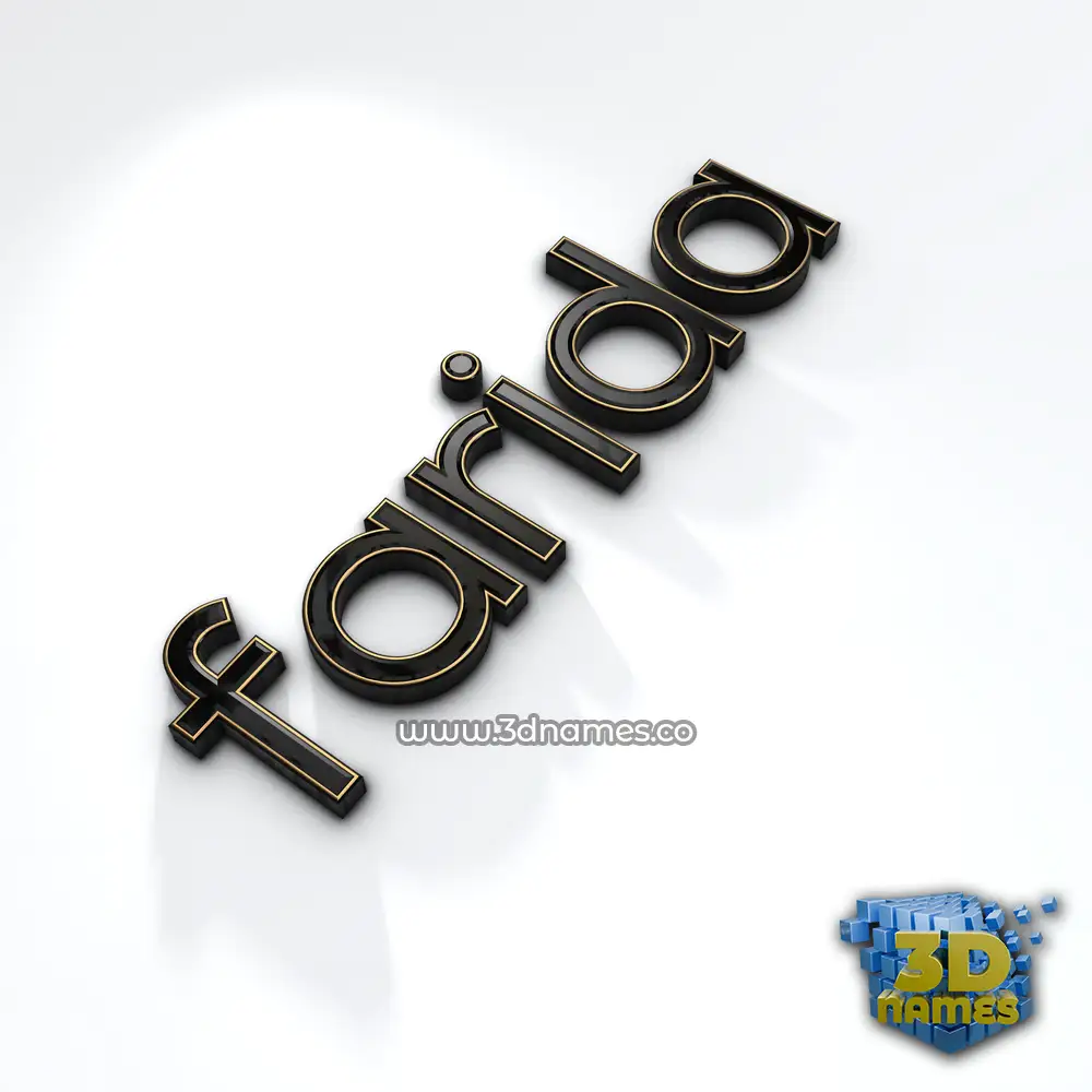 farida in Black'n'White style - 3D name wallpaper