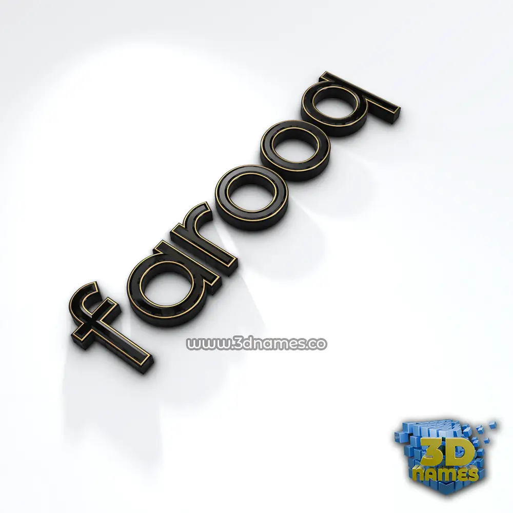 farooq in Black'n'White style - 3D name wallpaper