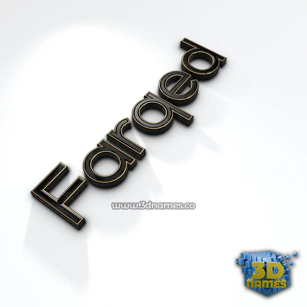 farqed in Black'n'White style - 3D name wallpaper