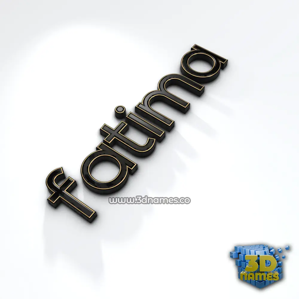 fatima in Black'n'White style - 3D name wallpaper