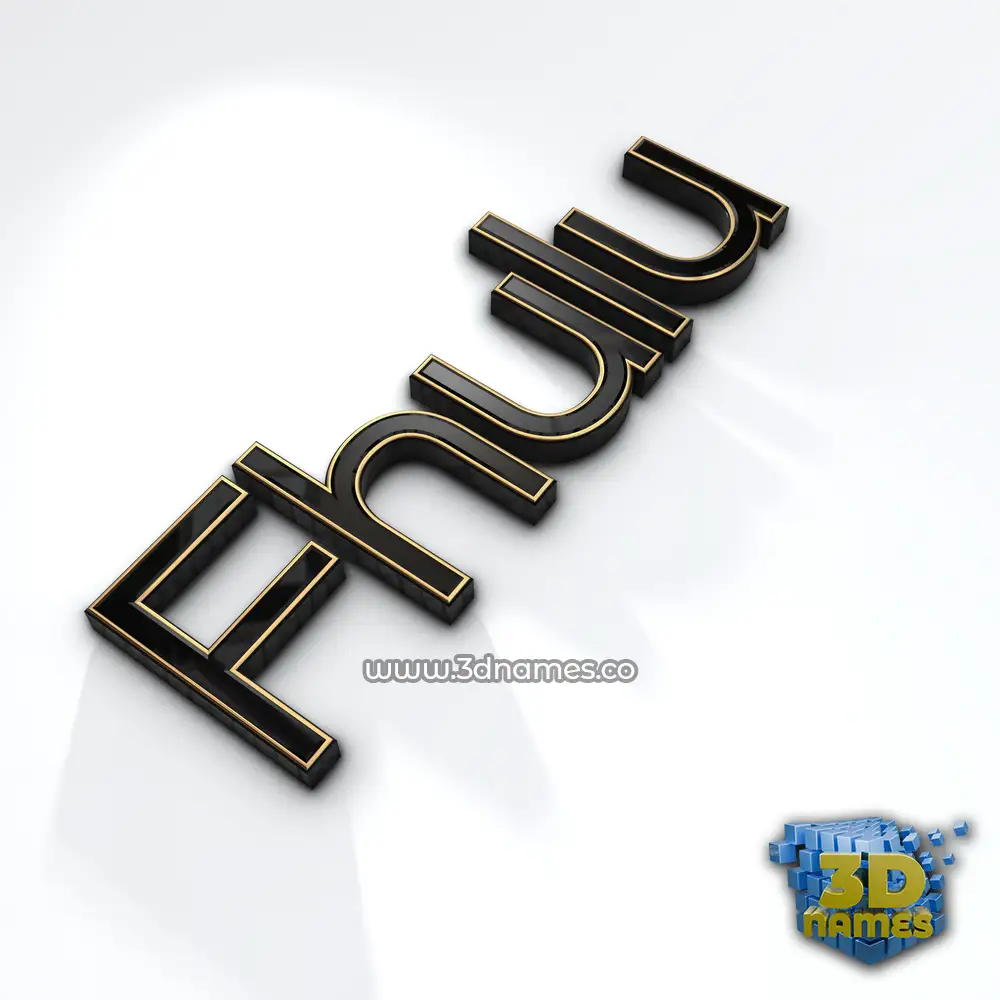 fhulu in Black'n'White style - 3D name wallpaper