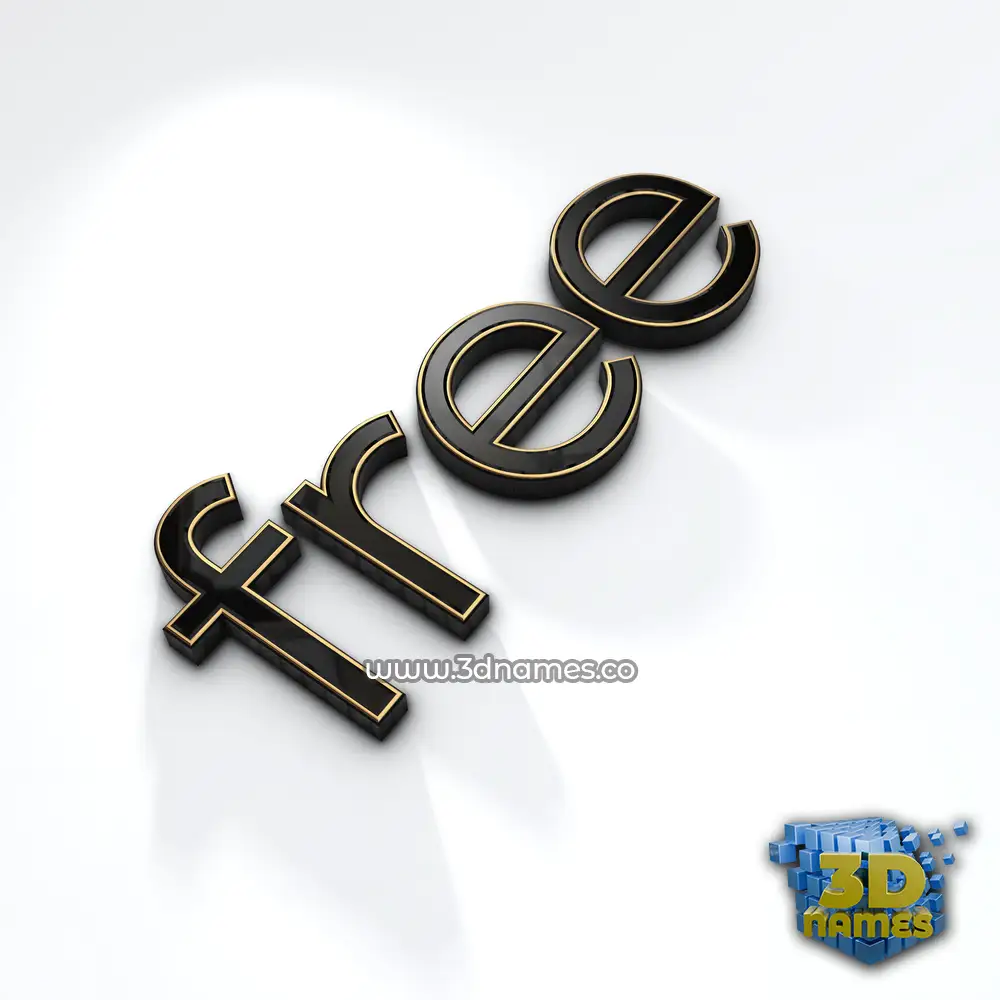 free in Black'n'White style - 3D name wallpaper