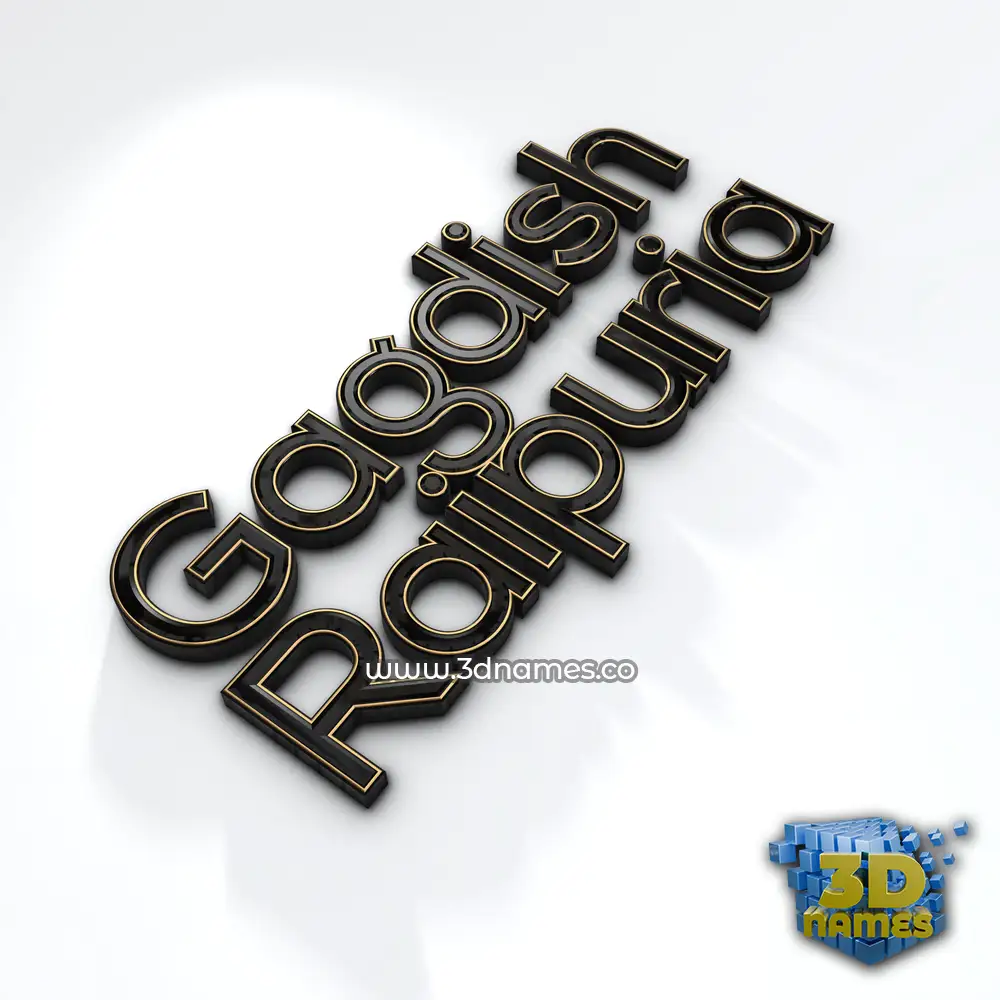 gagdish raipuria in Black'n'White style - 3D name wallpaper