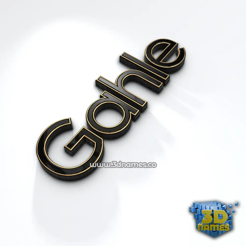 gahle in Black'n'White style - 3D name wallpaper