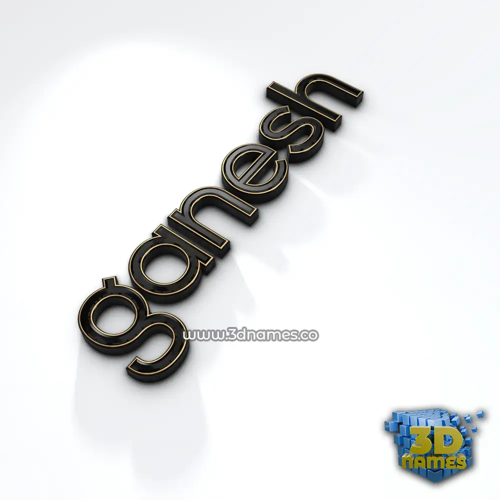 ganesh in Black'n'White style - 3D name wallpaper