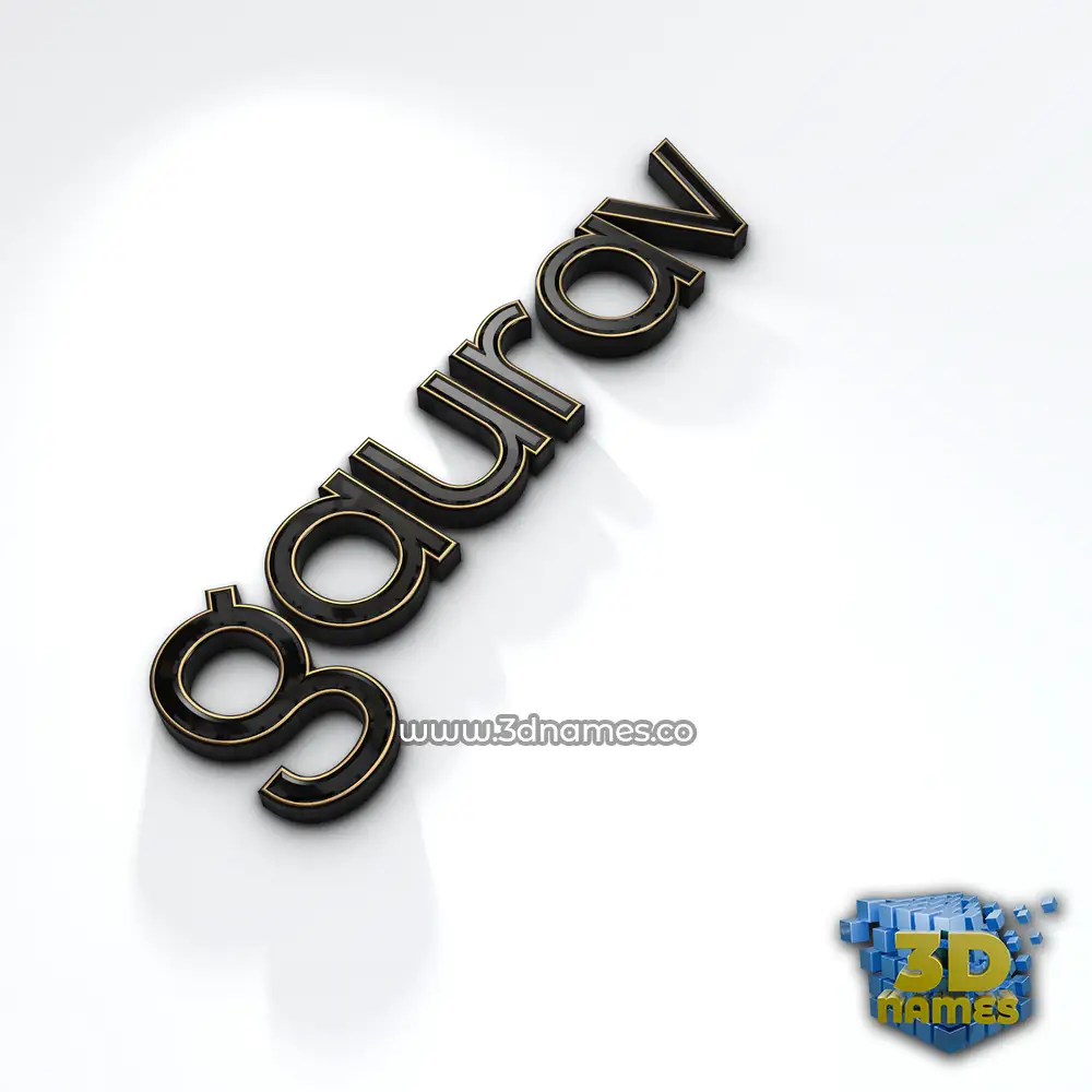 gaurav in Black'n'White style - 3D name wallpaper