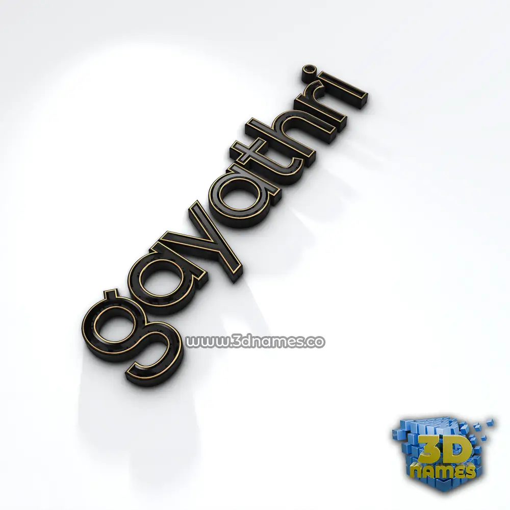 gayathri in Black'n'White style - 3D name wallpaper