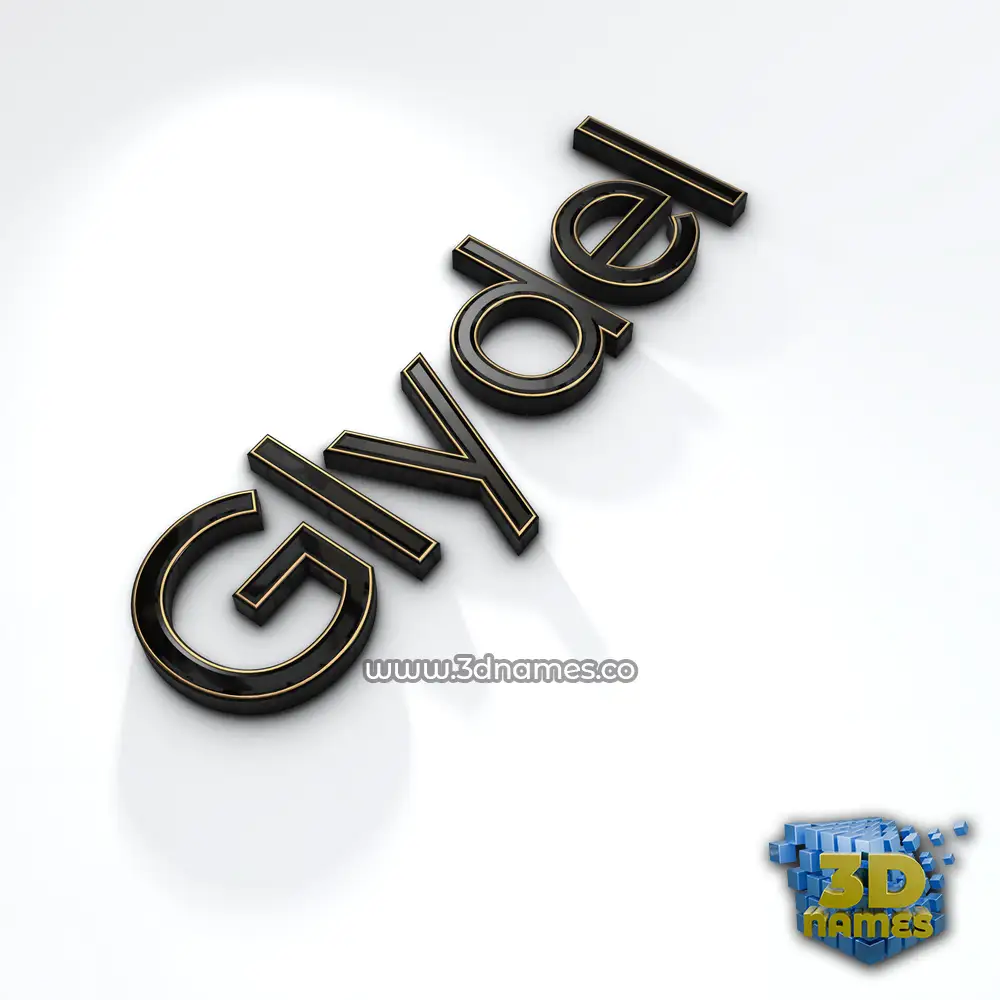 glydel in Black'n'White style - 3D name wallpaper