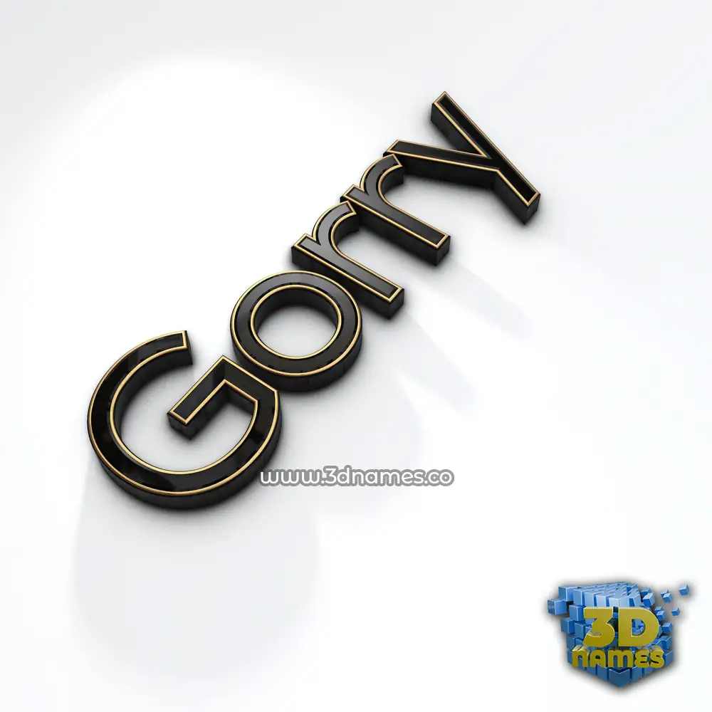 gorry in Black'n'White style - 3D name wallpaper