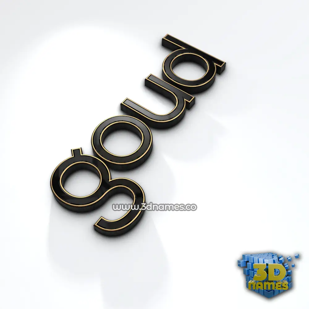goud in Black'n'White style - 3D name wallpaper