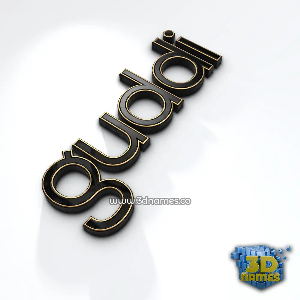 guddi in Black'n'White style - 3D name wallpaper
