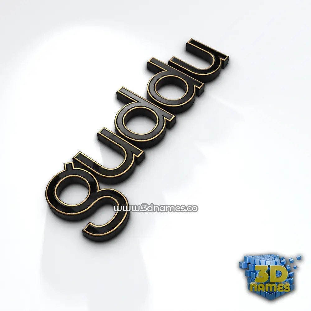 guddu in Black'n'White style - 3D name wallpaper