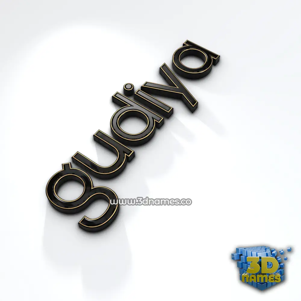 gudiya in Black'n'White style - 3D name wallpaper