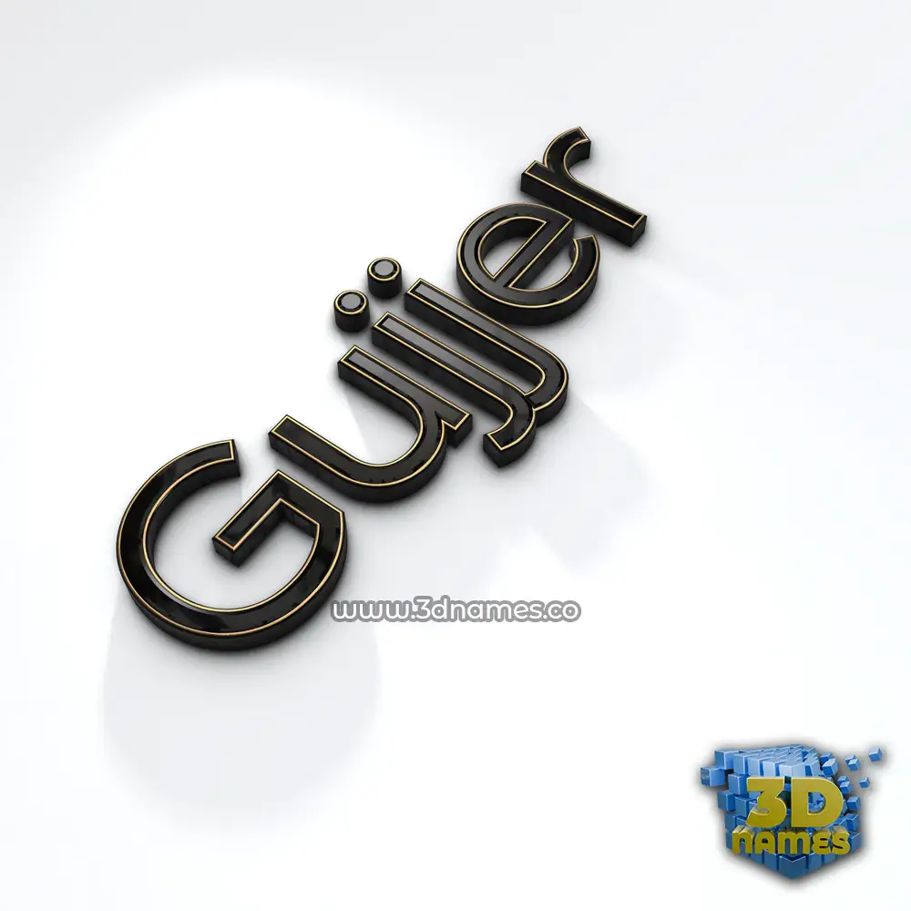 gujjer in Black'n'White style - 3D name wallpaper
