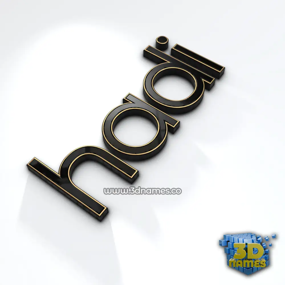 hadi in Black'n'White style - 3D name wallpaper