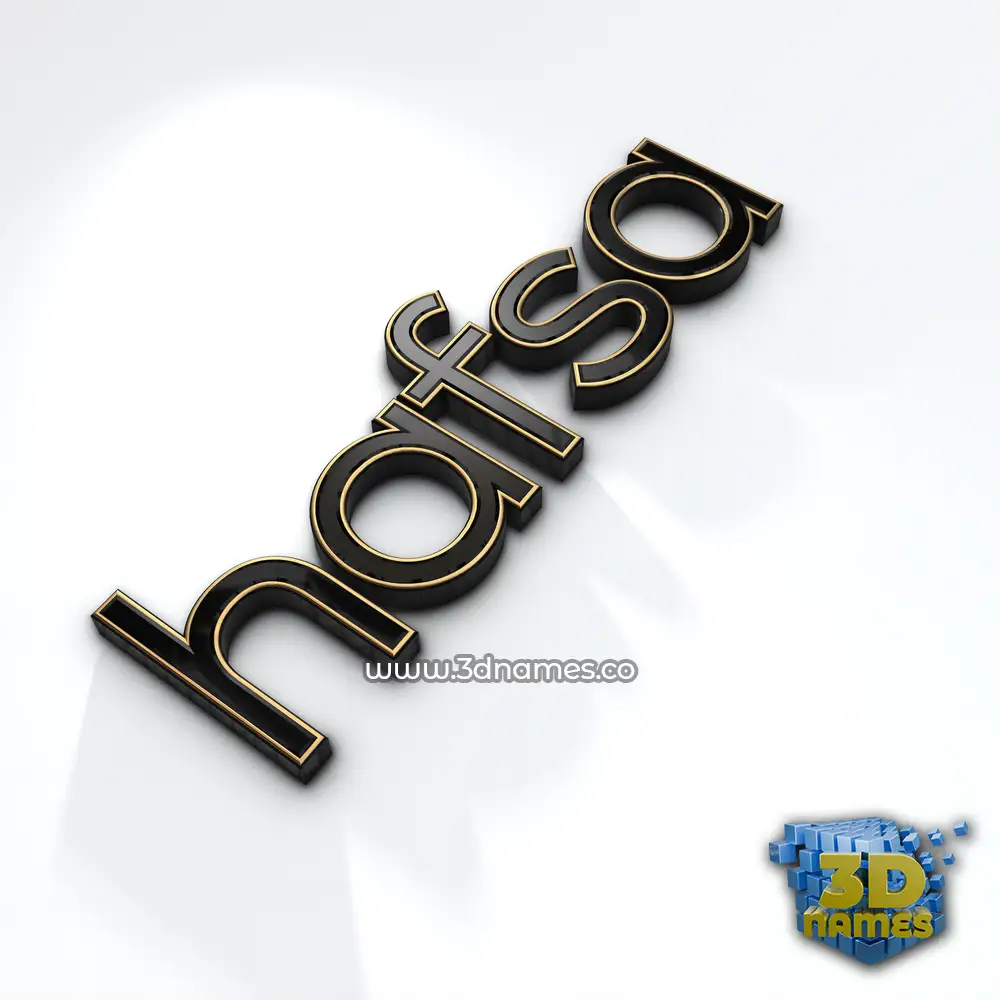 hafsa in Black'n'White style - 3D name wallpaper