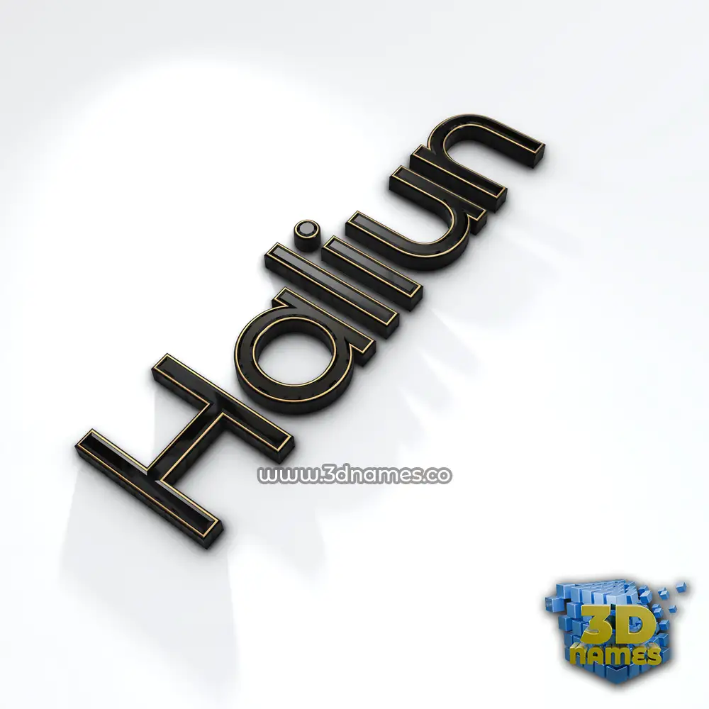 haliun in Black'n'White style - 3D name wallpaper