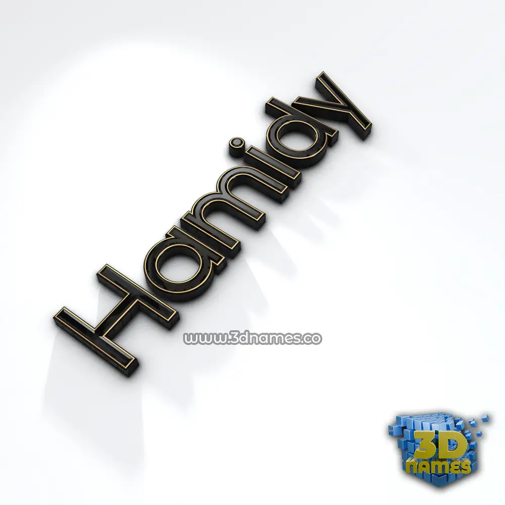 hamidy in Black'n'White style - 3D name wallpaper