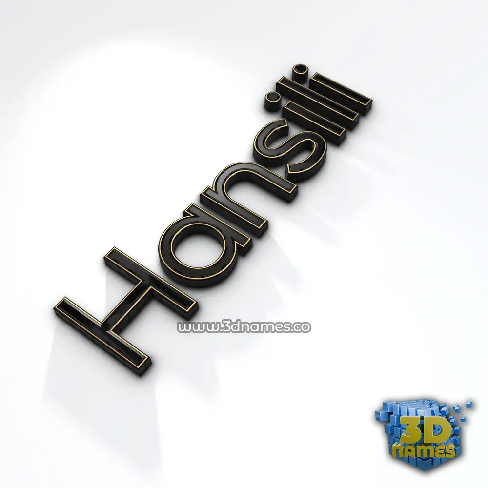 hansili in Black'n'White style - 3D name wallpaper