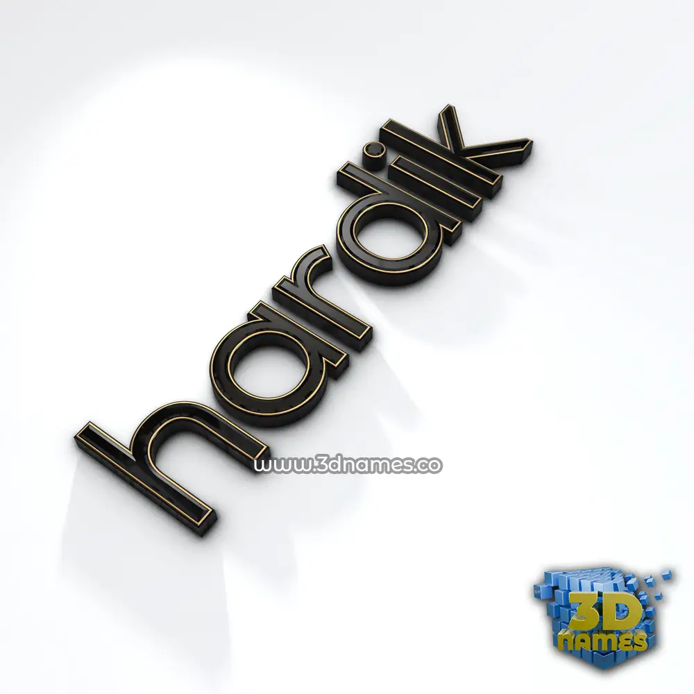 hardik in Black'n'White style - 3D name wallpaper