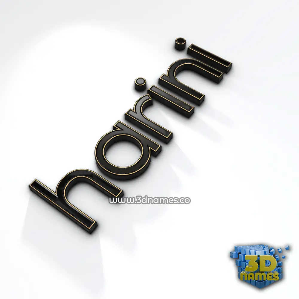 harini in Black'n'White style - 3D name wallpaper