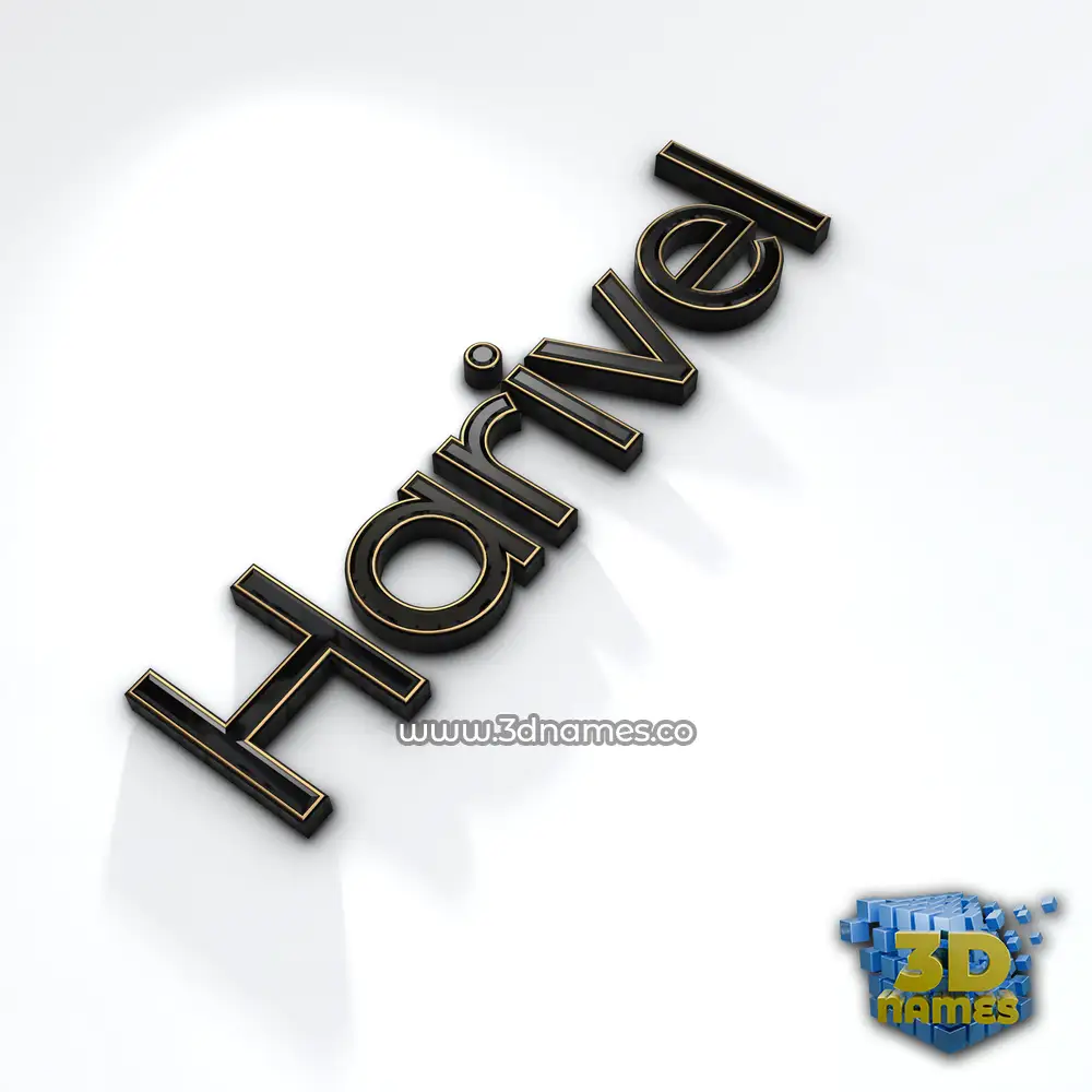 harivel in Black'n'White style - 3D name wallpaper