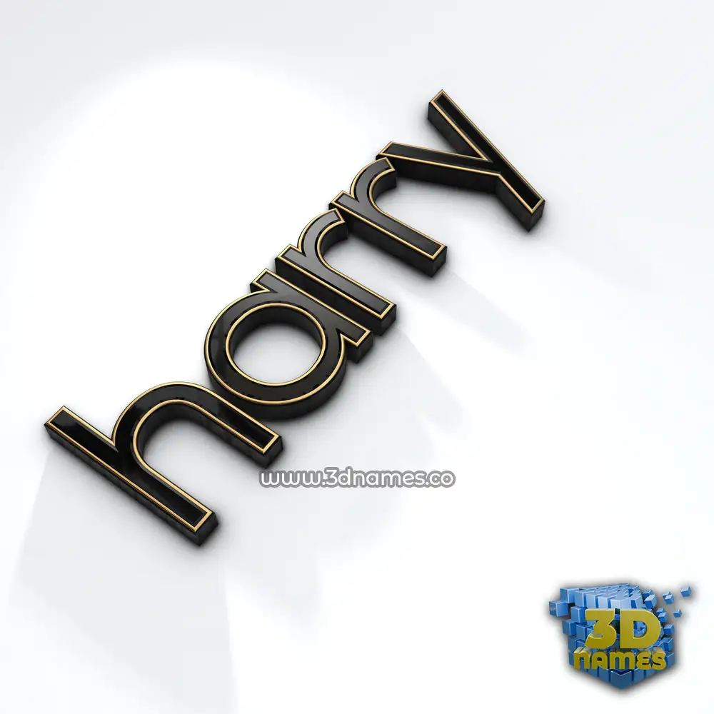 harry in Black'n'White style - 3D name wallpaper