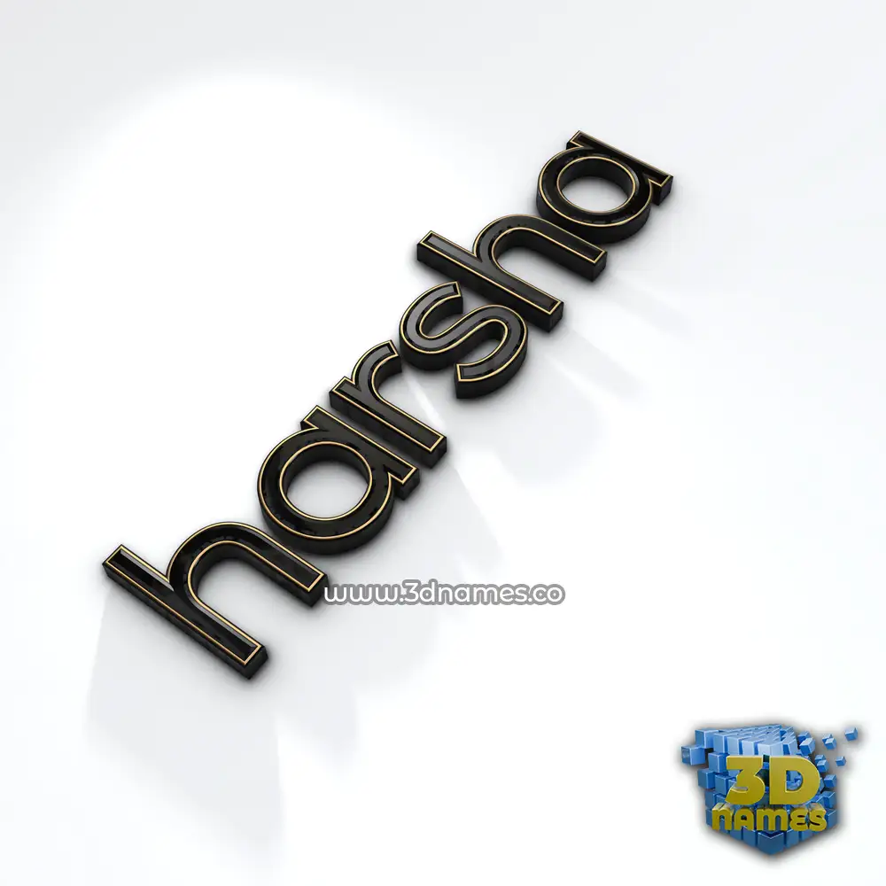 harsha in Black'n'White style - 3D name wallpaper