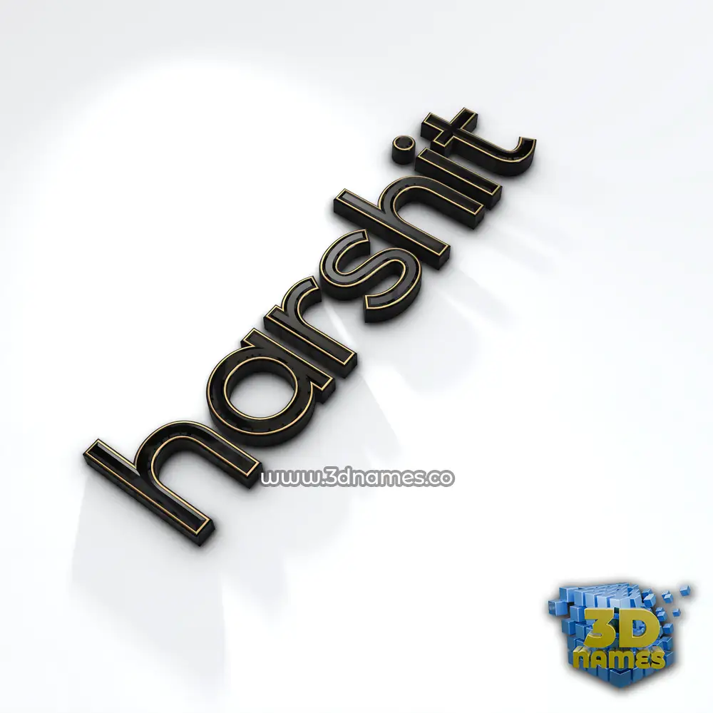 harshit in Black'n'White style - 3D name wallpaper