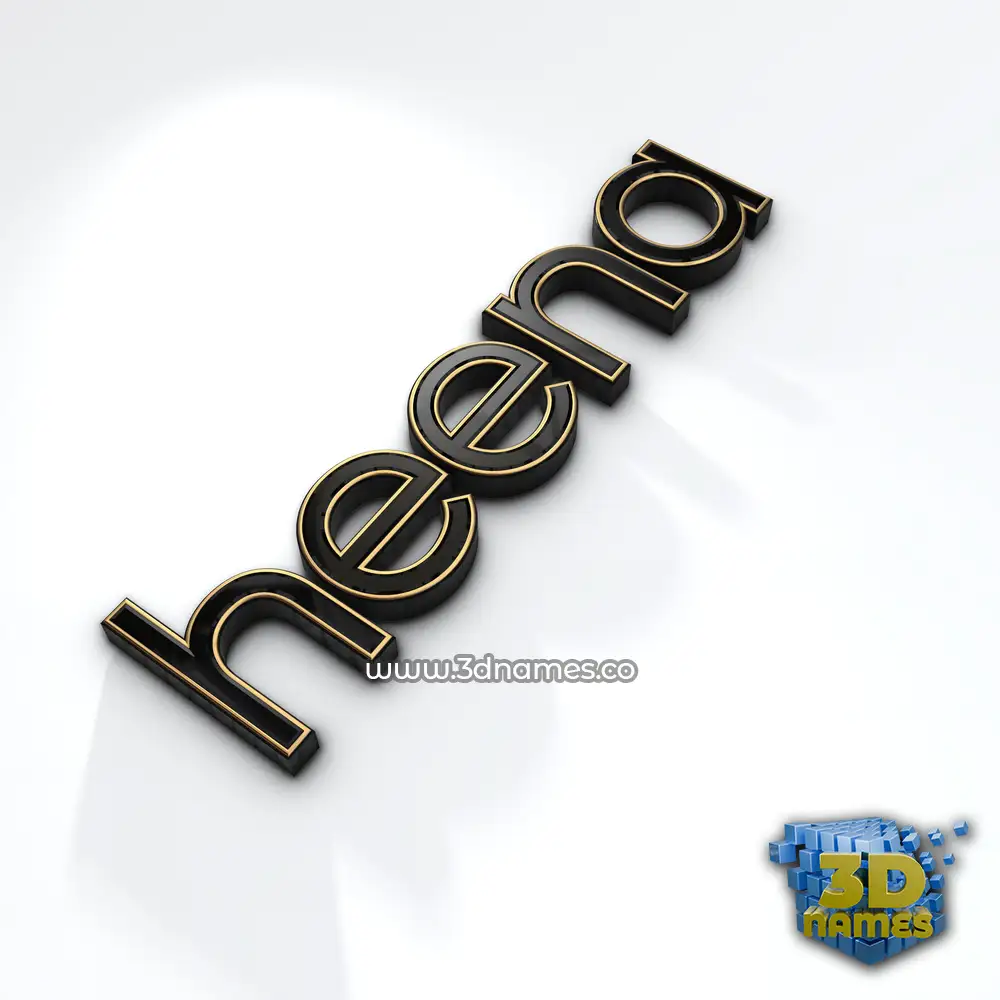 heena in Black'n'White style - 3D name wallpaper