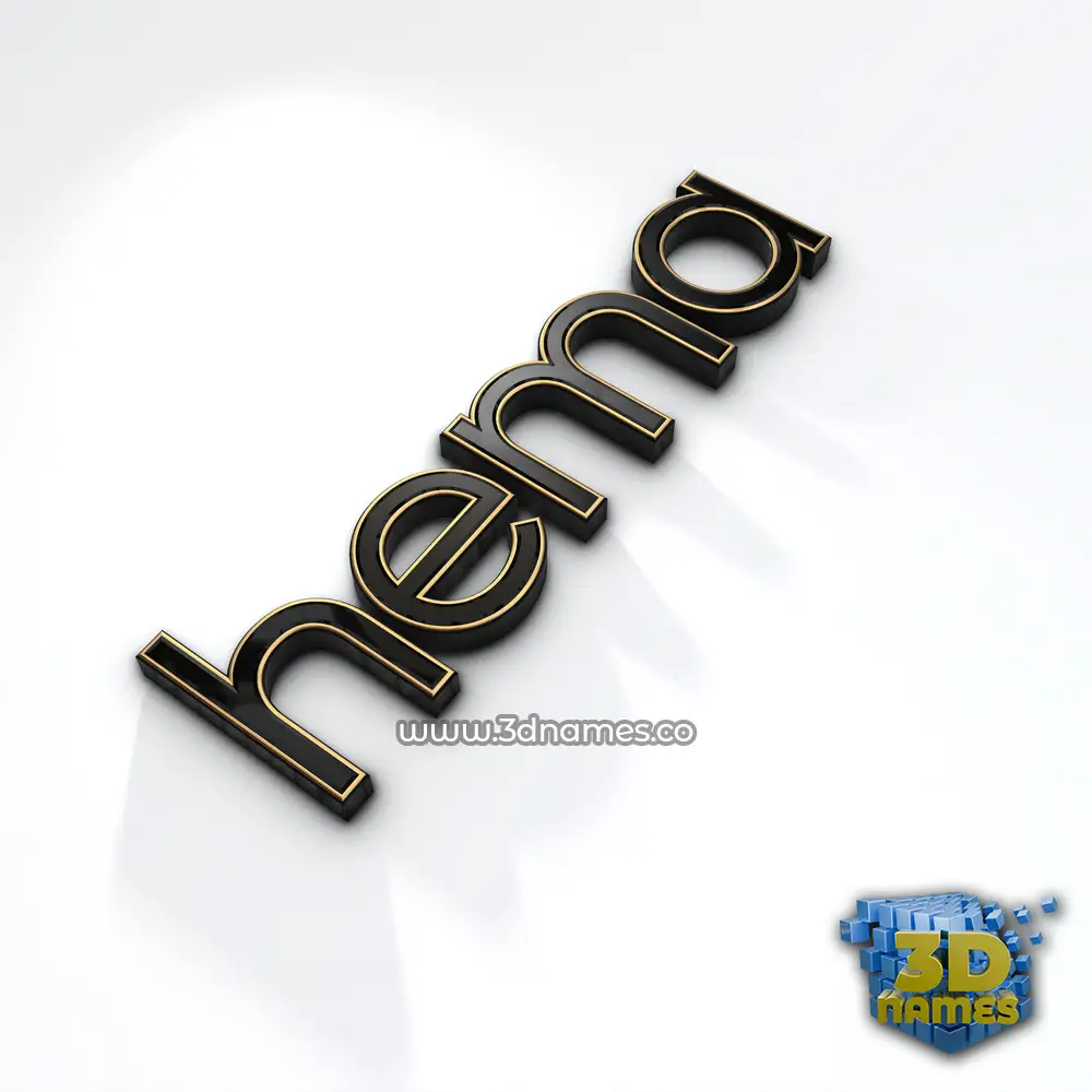 hema in Black'n'White style - 3D name wallpaper