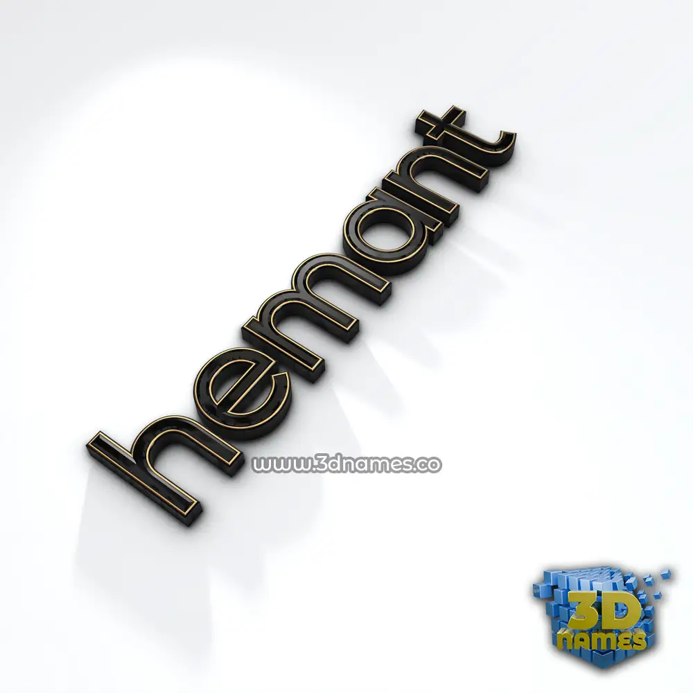 hemant in Black'n'White style - 3D name wallpaper