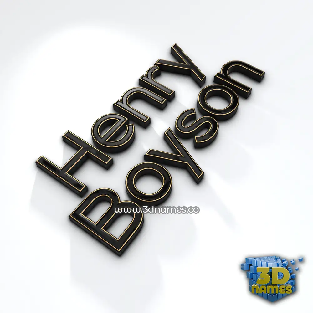 henry boyson in Black'n'White style - 3D name wallpaper