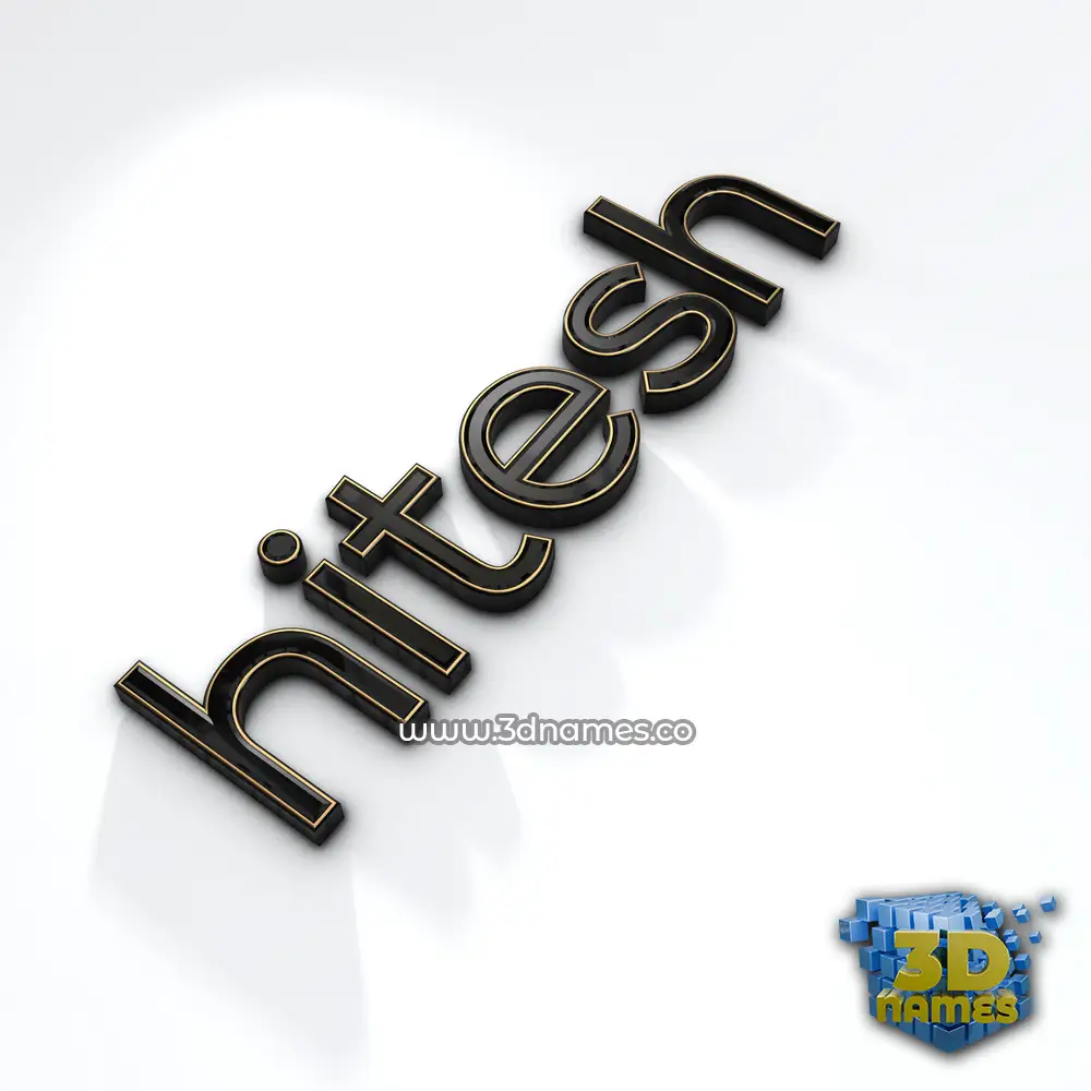 hitesh in Black'n'White style - 3D name wallpaper