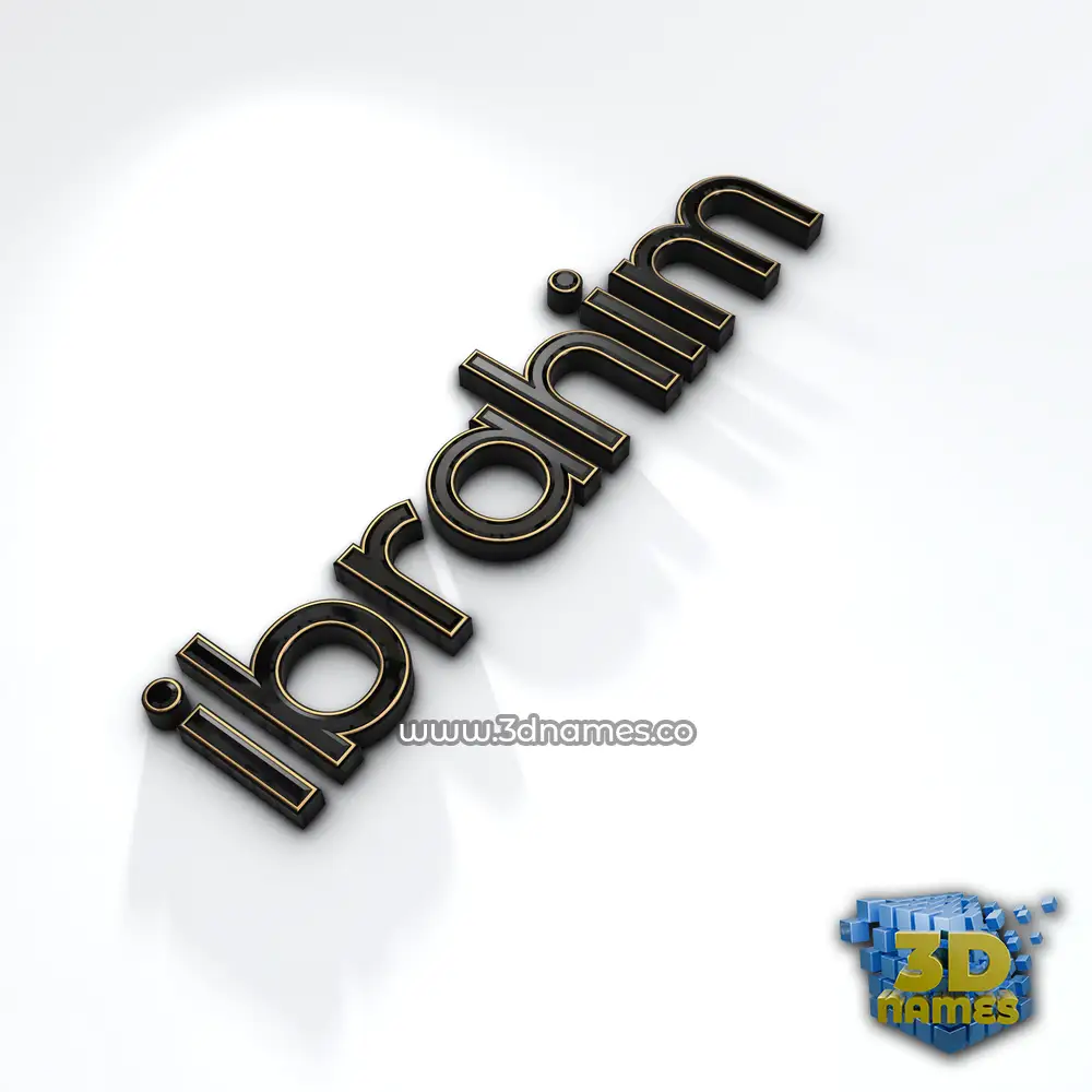 ibrahim in Black'n'White style - 3D name wallpaper