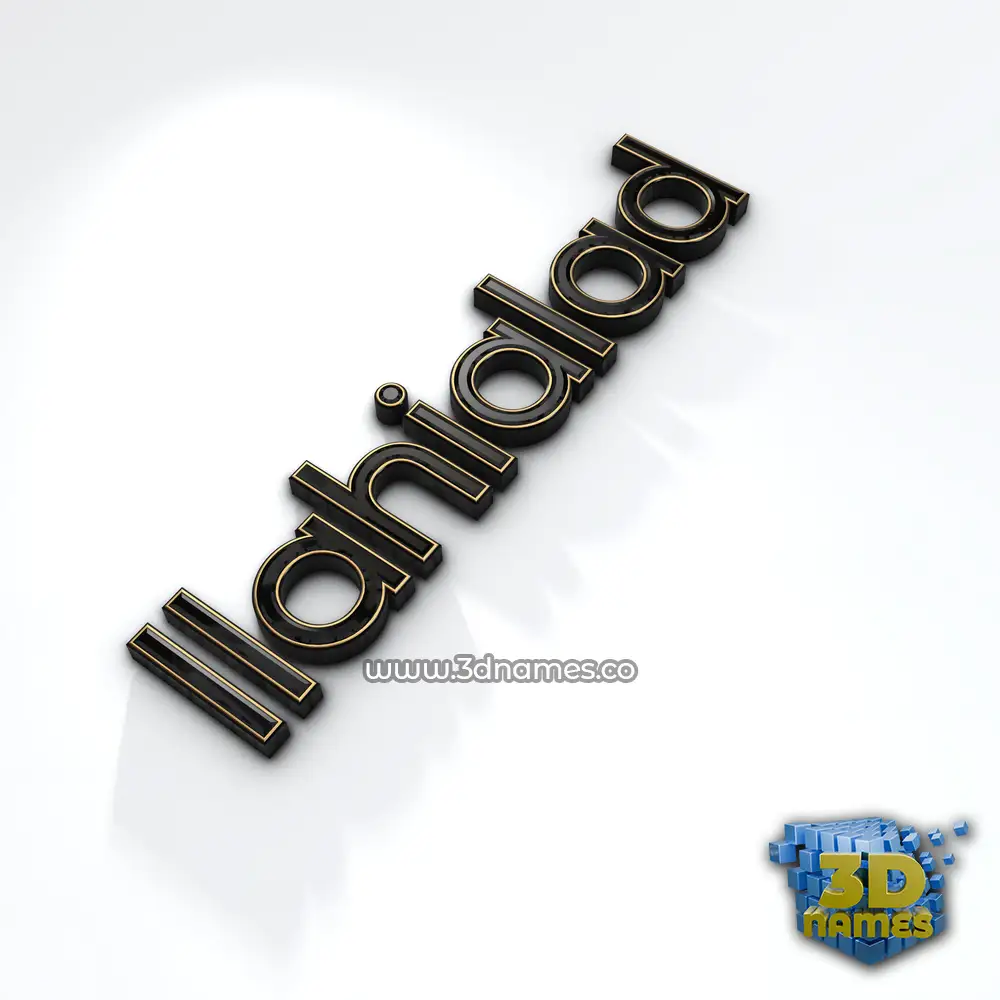 ilahialad in Black'n'White style - 3D name wallpaper