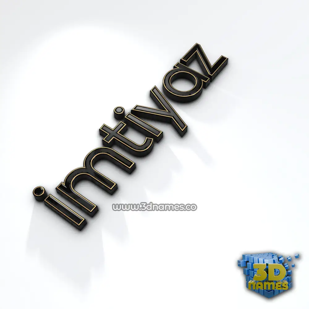 imtiyaz in Black'n'White style - 3D name wallpaper