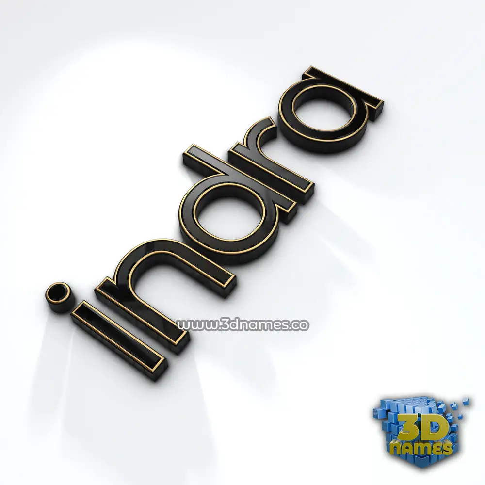 indra in Black'n'White style - 3D name wallpaper