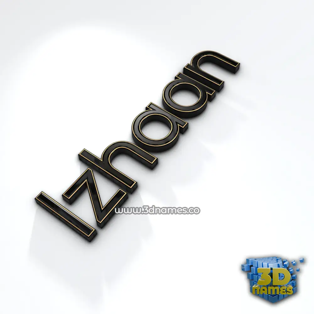 izhaan in Black'n'White style - 3D name wallpaper