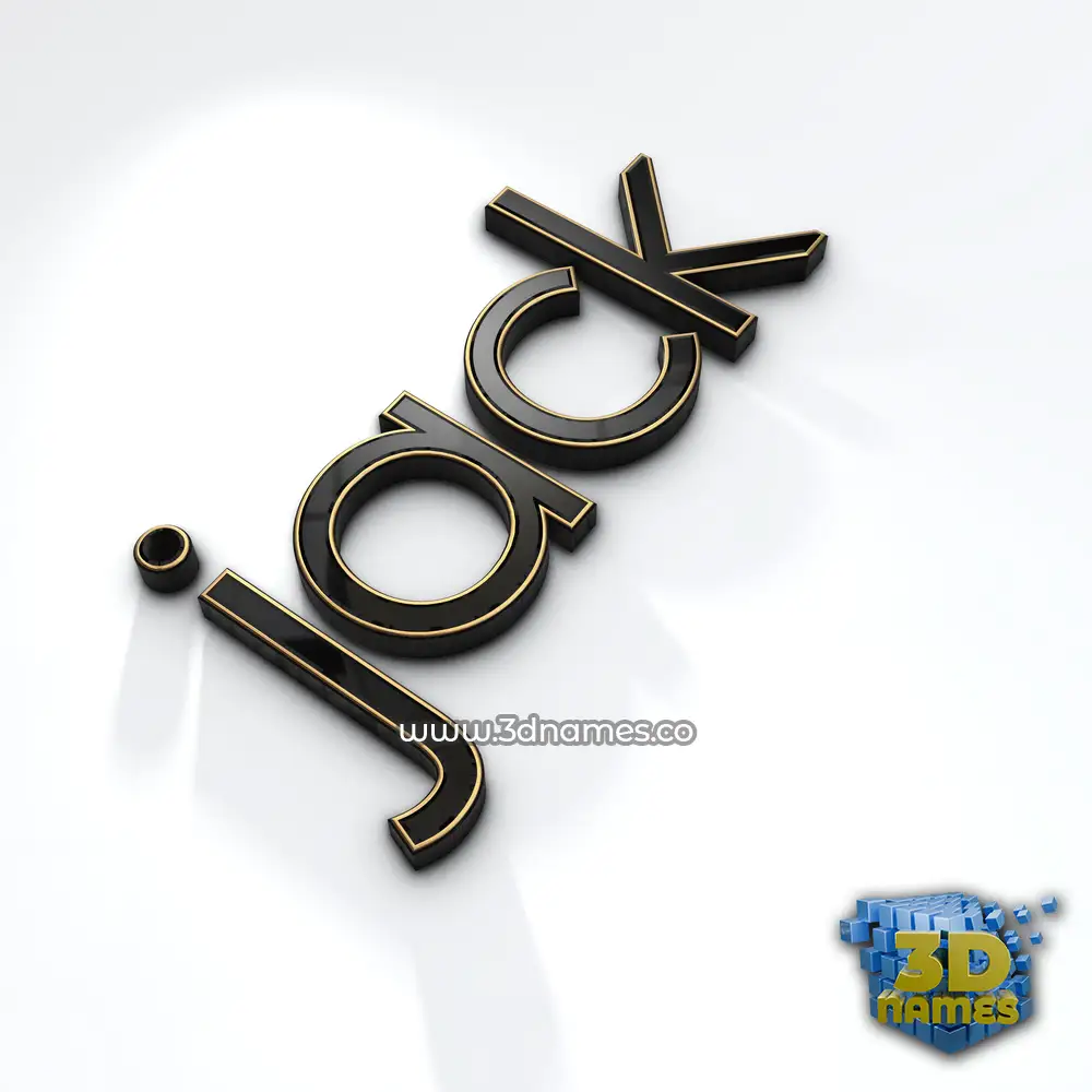 jack in Black'n'White style - 3D name wallpaper