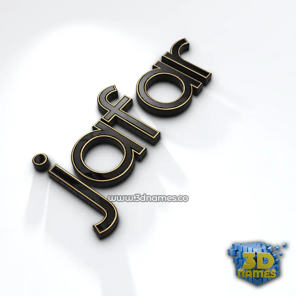 jafar in Black'n'White style - 3D name wallpaper