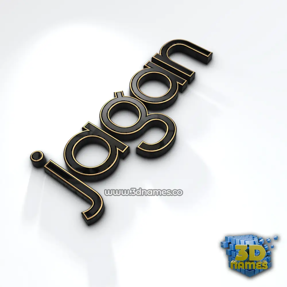 jagan in Black'n'White style - 3D name wallpaper