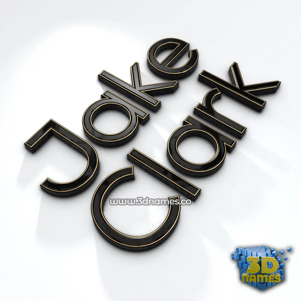 jake clark in Black'n'White style - 3D name wallpaper