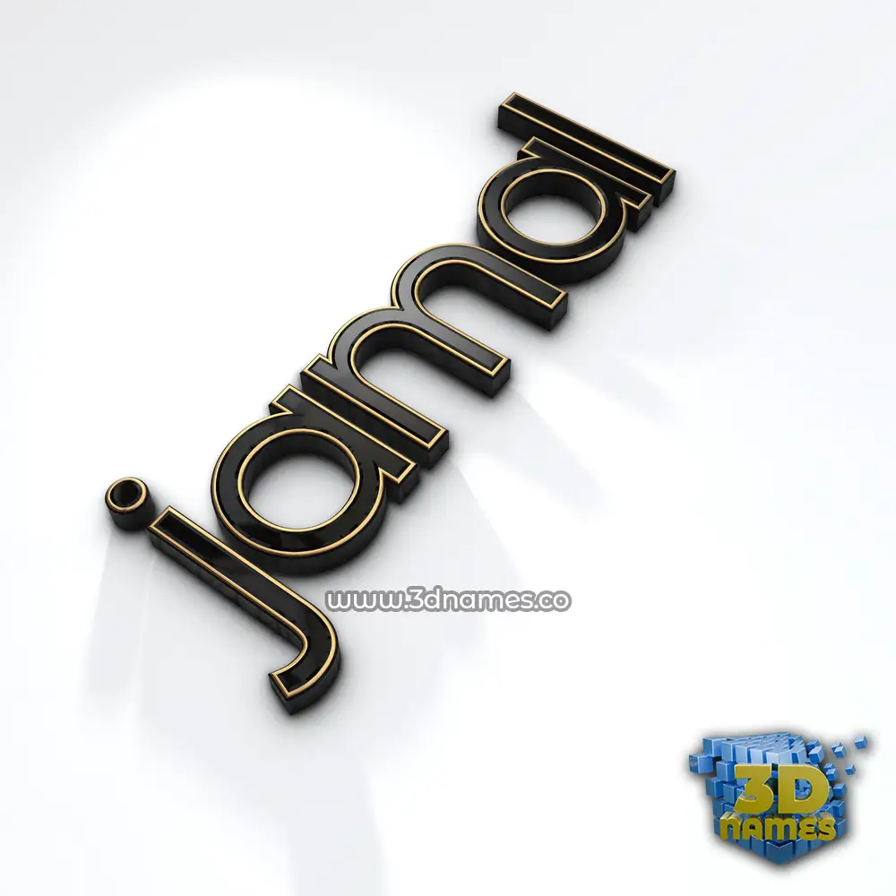 jamal in Black'n'White style - 3D name wallpaper